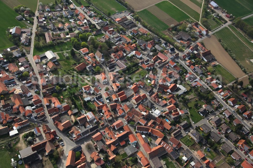 Aerial photograph Mauchenheim - Local view of Mauchenheim in the state of Rhineland-Palatinate