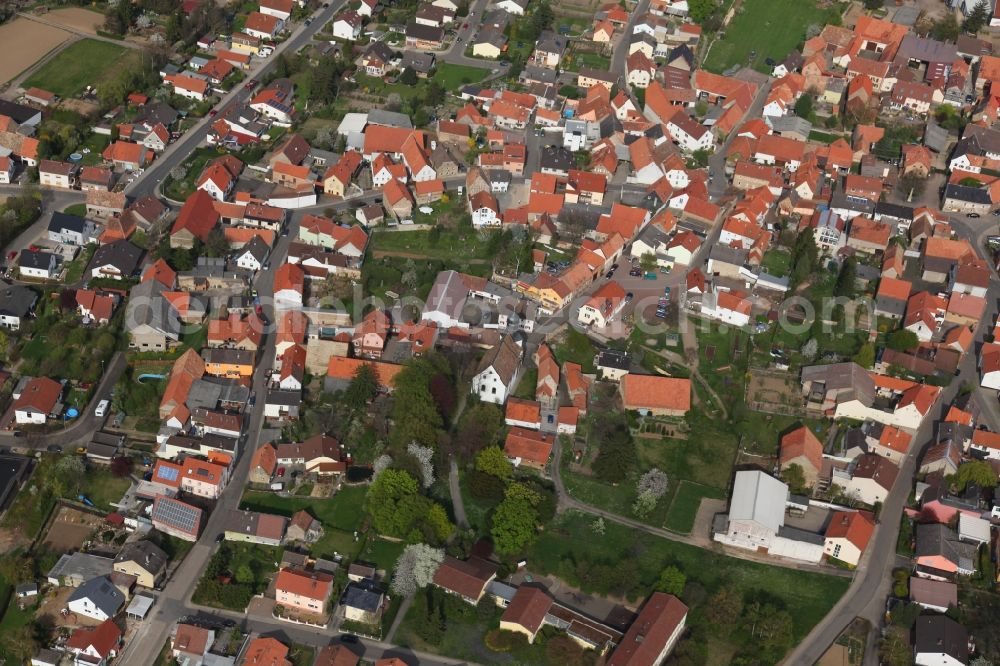 Mauchenheim from above - Local view of Mauchenheim in the state of Rhineland-Palatinate