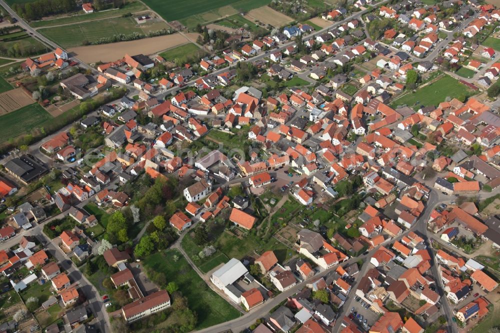 Mauchenheim from above - Local view of Mauchenheim in the state of Rhineland-Palatinate