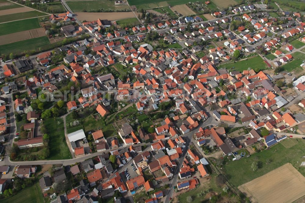 Aerial image Mauchenheim - Local view of Mauchenheim in the state of Rhineland-Palatinate