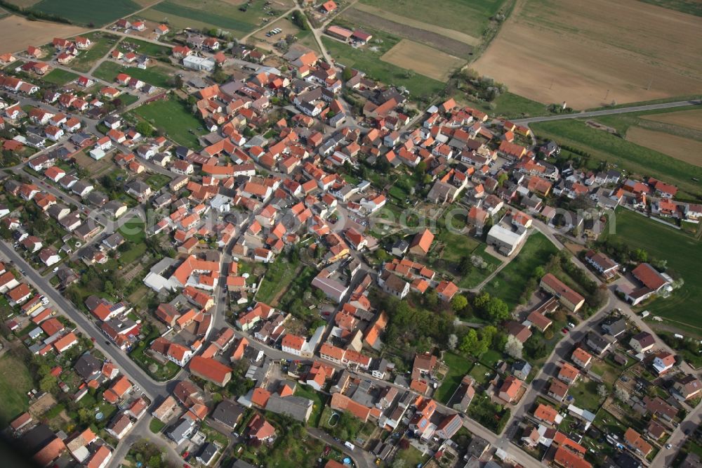 Mauchenheim from above - Local view of Mauchenheim in the state of Rhineland-Palatinate