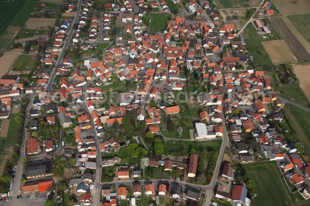 Aerial photograph Mauchenheim - Local view of Mauchenheim in the state of Rhineland-Palatinate