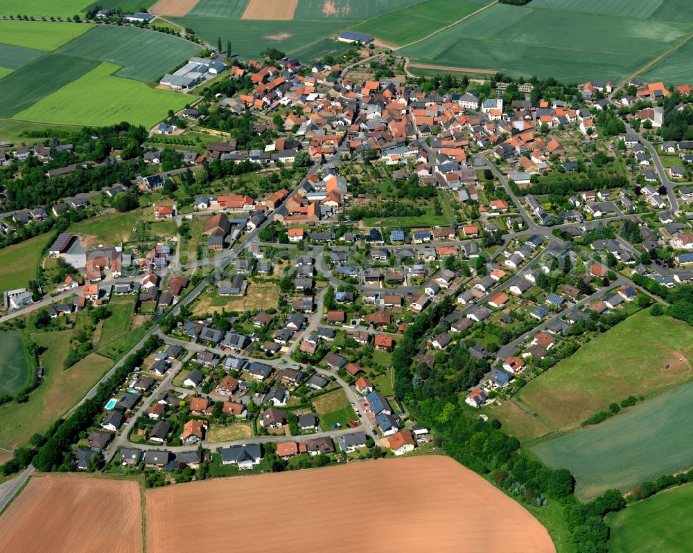 Meddersheim from above - District view of Meddersheim in the state Rhineland-Palatinate