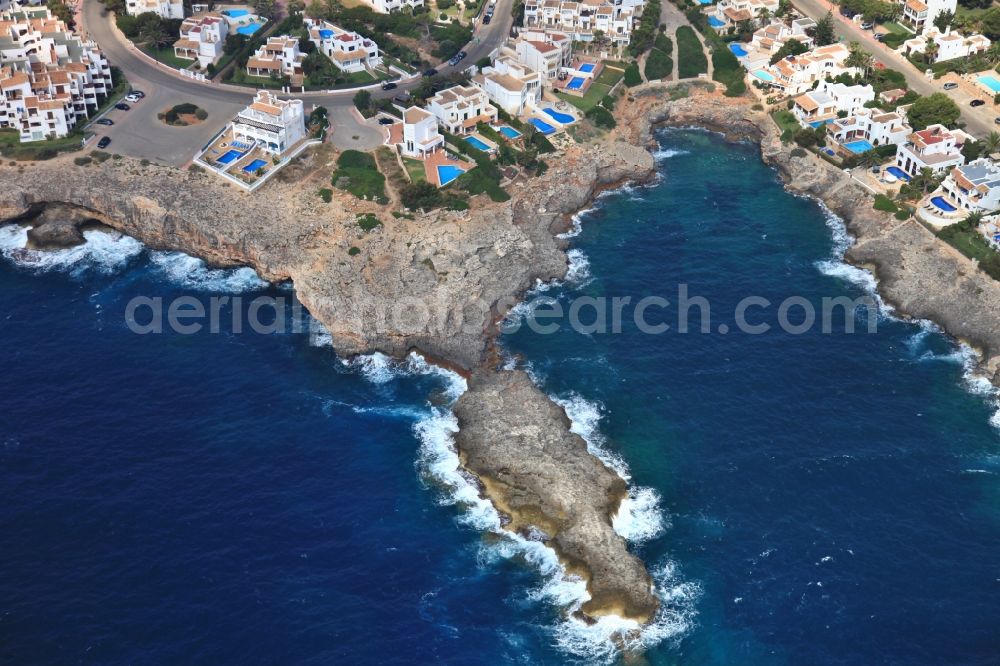 Aerial photograph Santanyí - Townscape on the seacoast of Cala d'Or in SantanyA? in Mallorca in Islas Baleares, Spain