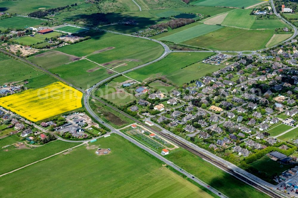 Aerial photograph Keitum - Townscape on the seacoast in Keitum at the island Sylt in the state Schleswig-Holstein, Germany