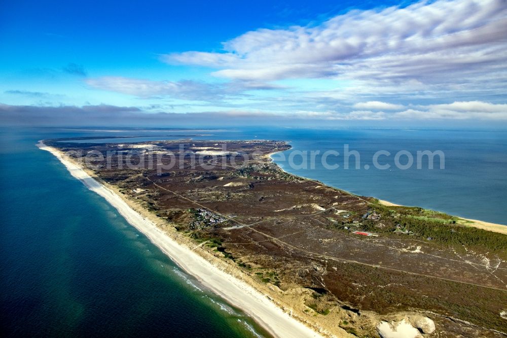 List from above - Townscape on the seacoast in List at the island Sylt in the state Schleswig-Holstein, Germany