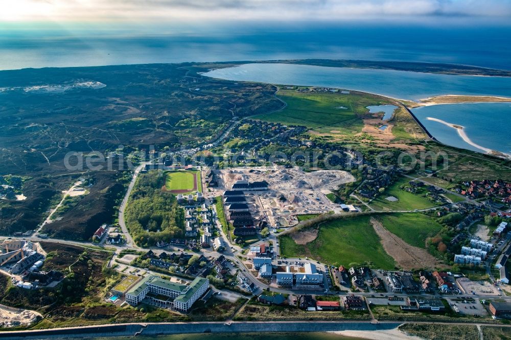 Aerial image List - Townscape on the seacoast in List at the island Sylt in the state Schleswig-Holstein, Germany