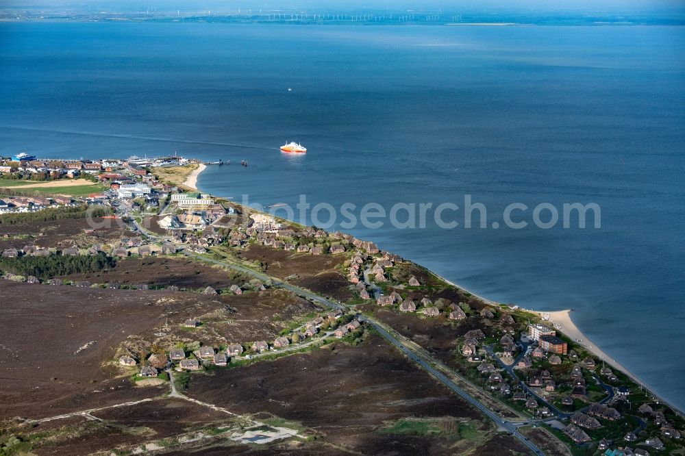 List from above - Townscape on the seacoast in List at the island Sylt in the state Schleswig-Holstein, Germany