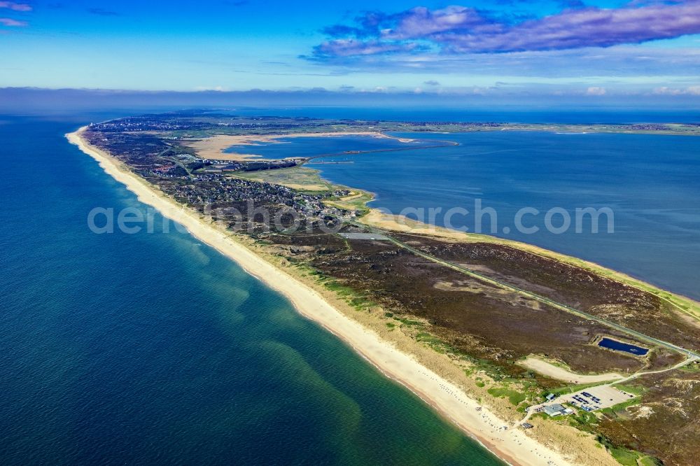 Aerial image Rantum (Sylt) - Townscape on the seacoast in Rantum (Sylt) at the island Sylt in the state Schleswig-Holstein, Germany