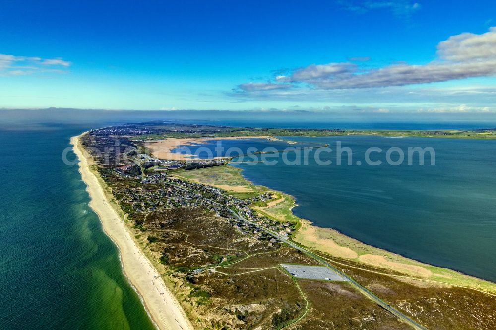 Aerial photograph Rantum (Sylt) - Townscape on the seacoast in Rantum (Sylt) at the island Sylt in the state Schleswig-Holstein, Germany