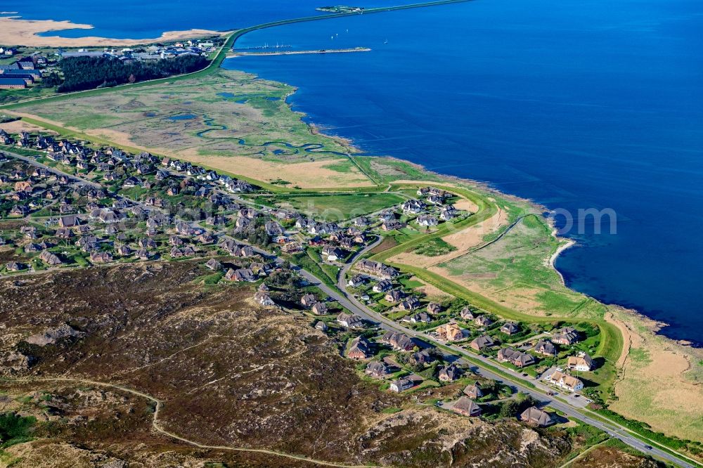 Rantum (Sylt) from above - Townscape on the seacoast in Rantum (Sylt) at the island Sylt in the state Schleswig-Holstein, Germany