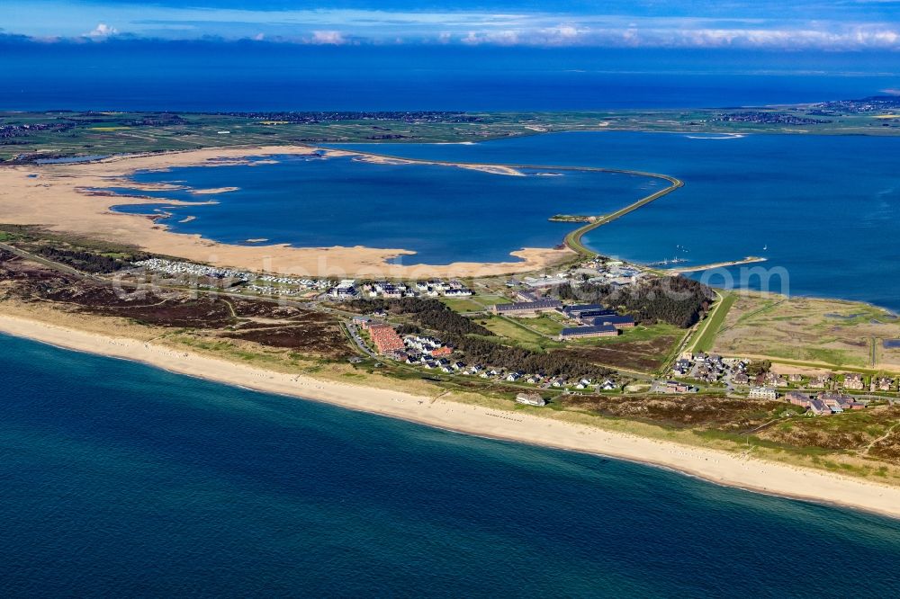 Aerial photograph Rantum (Sylt) - Townscape on the seacoast in Rantum (Sylt) at the island Sylt in the state Schleswig-Holstein, Germany