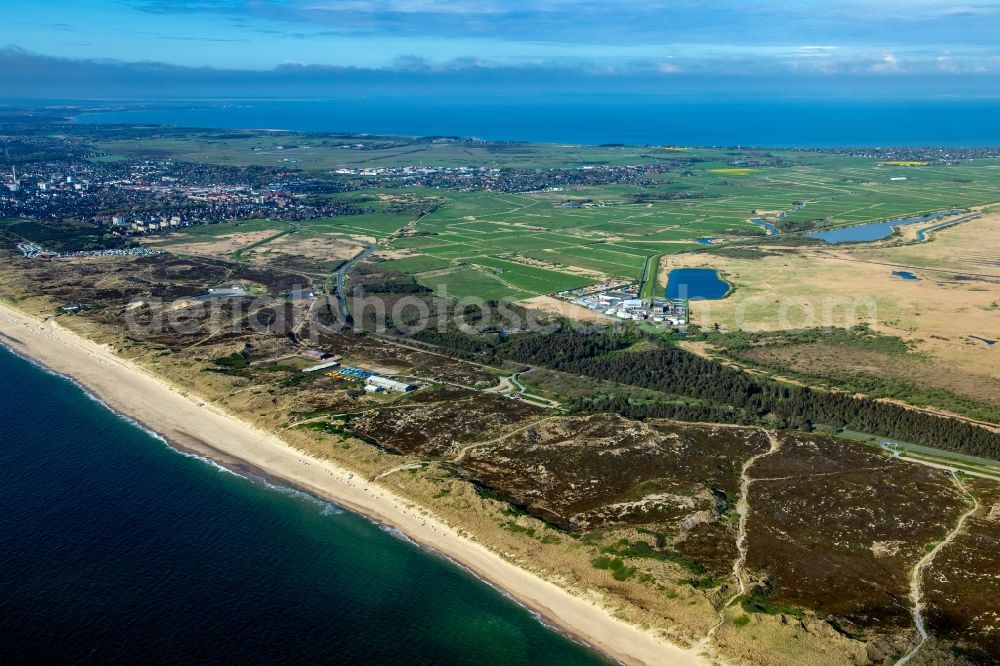 Aerial image Rantum (Sylt) - Townscape on the seacoast in Rantum (Sylt) at the island Sylt in the state Schleswig-Holstein, Germany