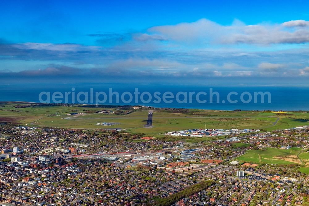 Aerial image Westerland - Townscape on the seacoast in Westerland at the island Sylt in the state Schleswig-Holstein, Germany