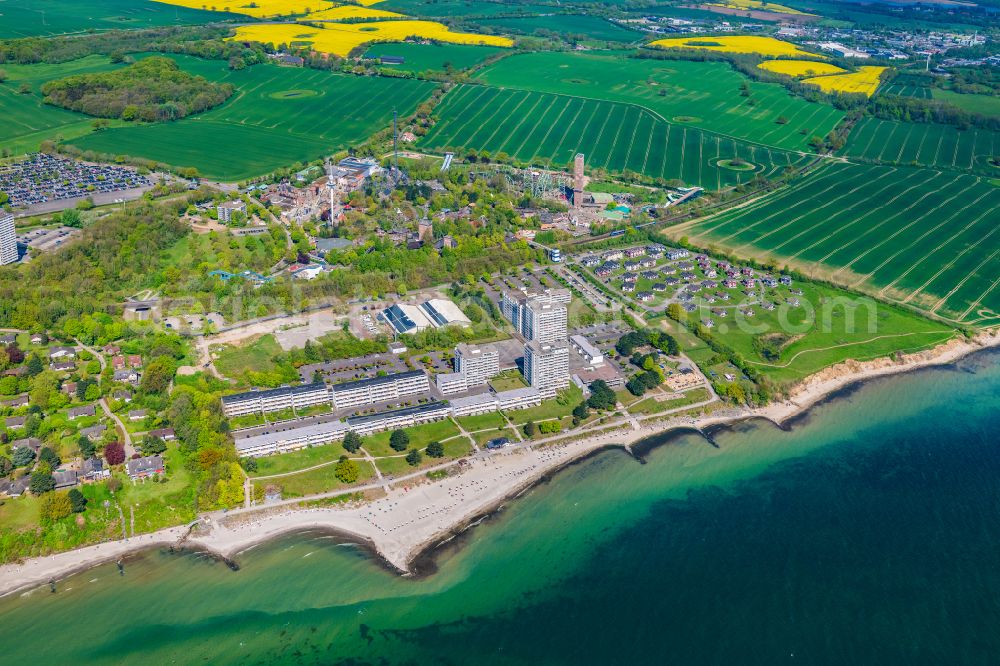 Sierksdorf from above - Village on marine coastal area of Baltic Sea in Sierksdorf in the state Schleswig-Holstein