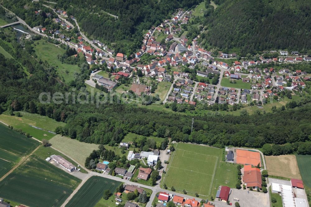 Aerial photograph Mühlen am Neckar - View of Mühlen am Neckar in the state of Baden-Württemberg