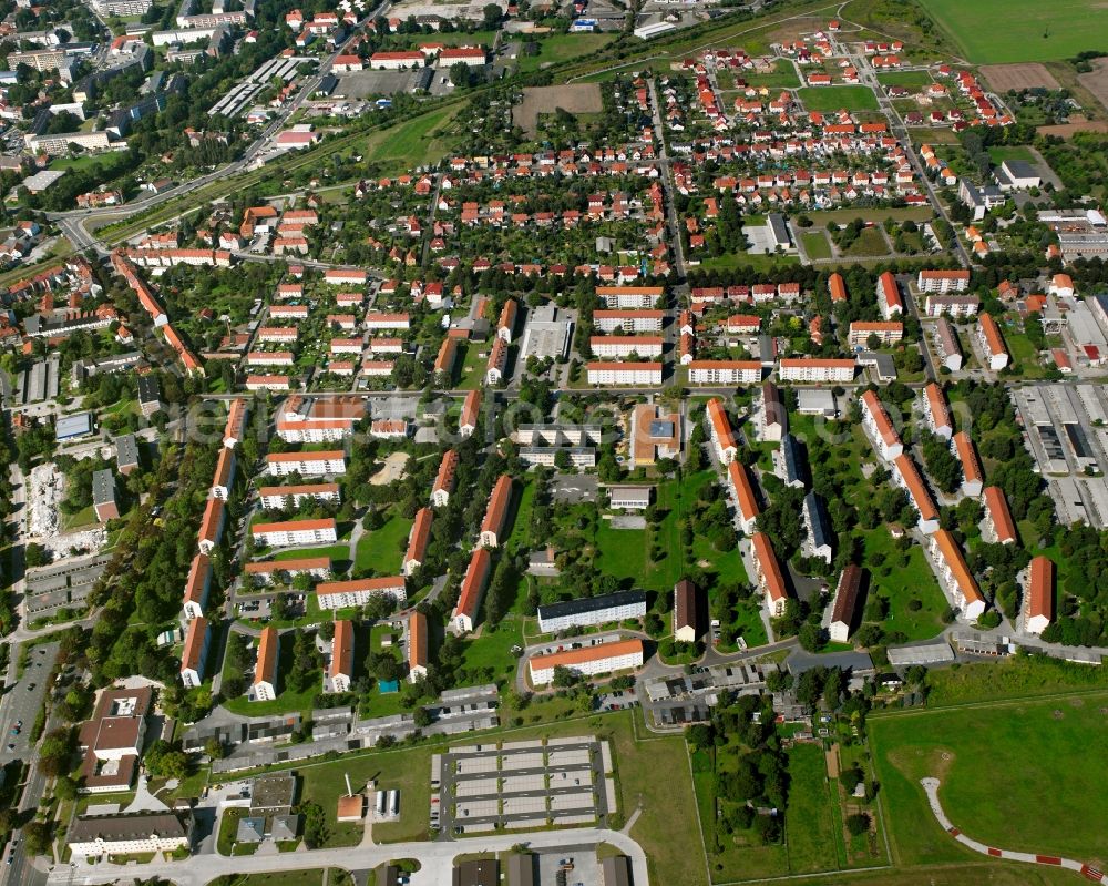 Aerial photograph Mühlhausen/Thüringen - Town View of the streets and houses of the residential areas in Mühlhausen in the state Thuringia, Germany