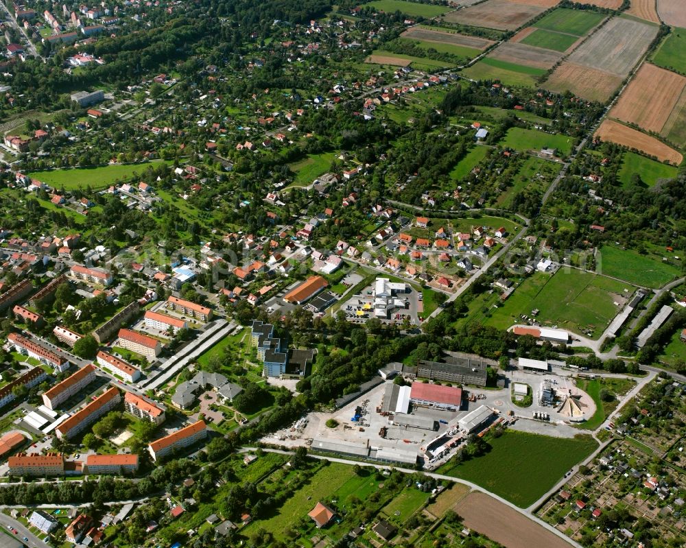 Aerial photograph Mühlhausen/Thüringen - Town View of the streets and houses of the residential areas in Mühlhausen in the state Thuringia, Germany