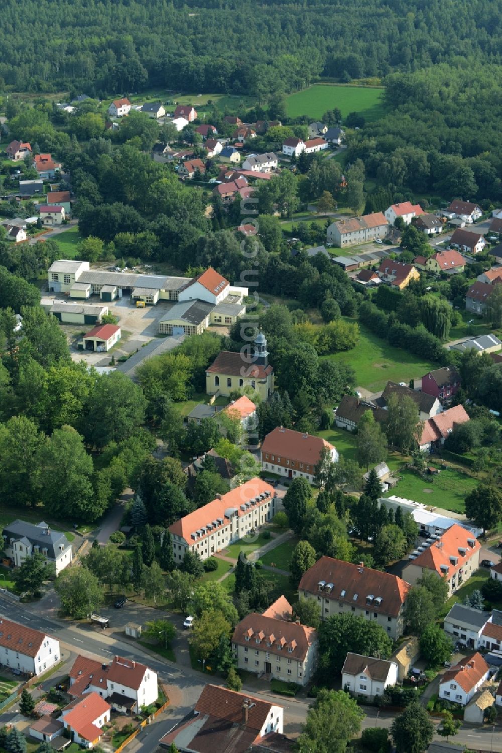 Mölbis from above - View of Moelbis in the state of Saxony