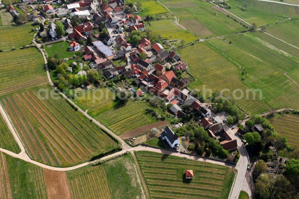 Aerial image Mölsheim - Townscape Mölsheim in the state of Rhineland-Palatinate