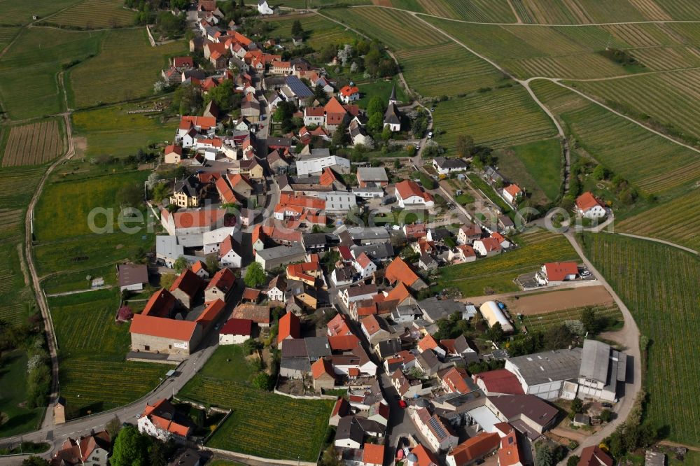 Mölsheim from above - Townscape Mölsheim in the state of Rhineland-Palatinate