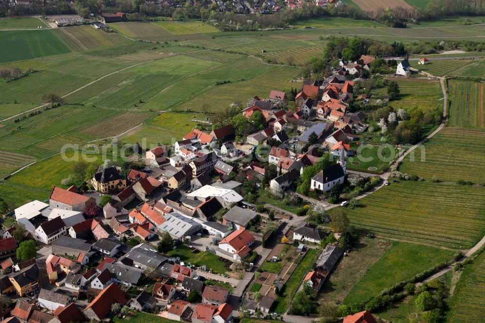 Mölsheim from the bird's eye view: Townscape Mölsheim in the state of Rhineland-Palatinate