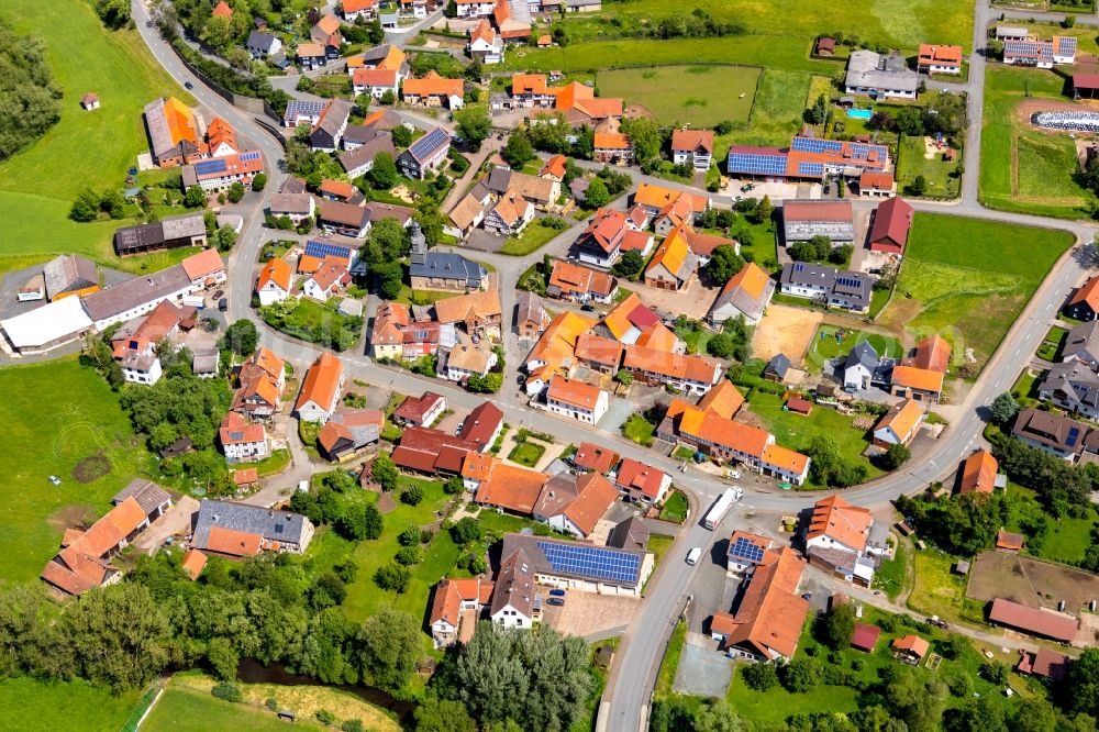 Aerial photograph Münden - Town View of the streets and houses in Muenden in the state Hesse, Germany