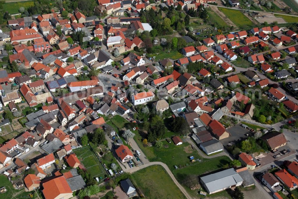 Aerial photograph Monzernheim - Townscape of Monzernheim is a municipality in the district Alzey-Worms in Rhineland-Palatinate