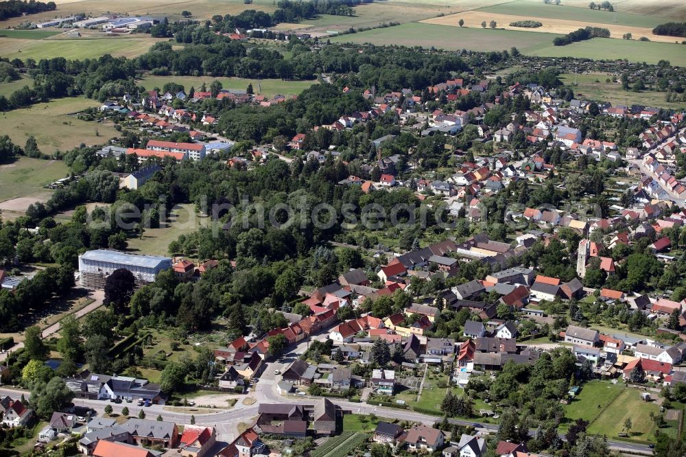 Aerial photograph Mosigkau - Town View of the streets and houses of the residential areas in Mosigkau in the state Saxony-Anhalt, Germany