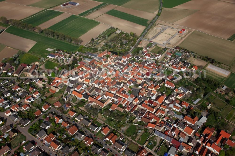 Aerial image Mörstadt - Townscape Mörstadt in the state of Rhineland-Palatinate