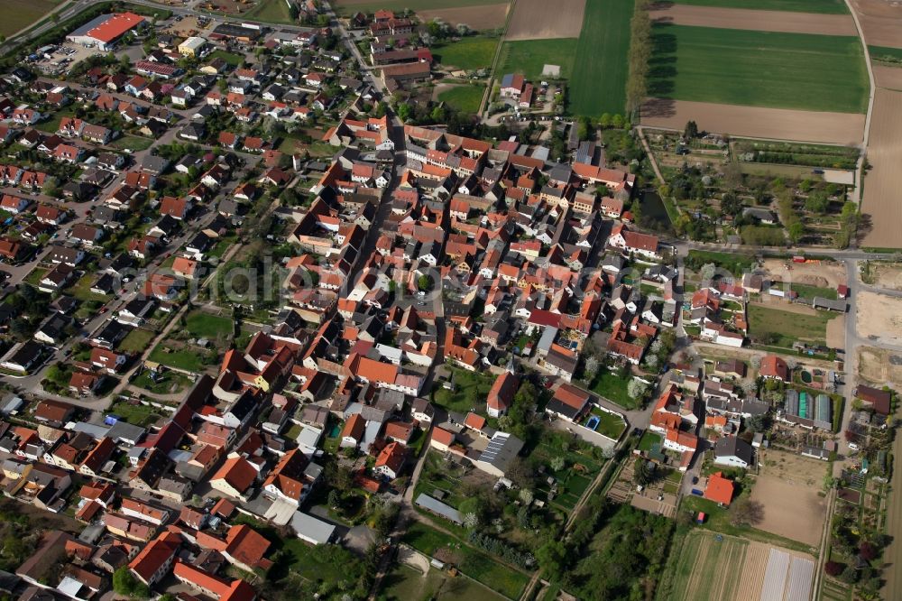 Aerial photograph Mörstadt - Townscape Mörstadt in the state of Rhineland-Palatinate