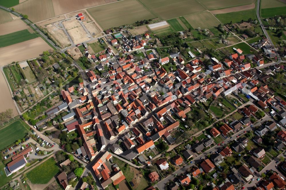 Mörstadt from above - Townscape Mörstadt in the state of Rhineland-Palatinate