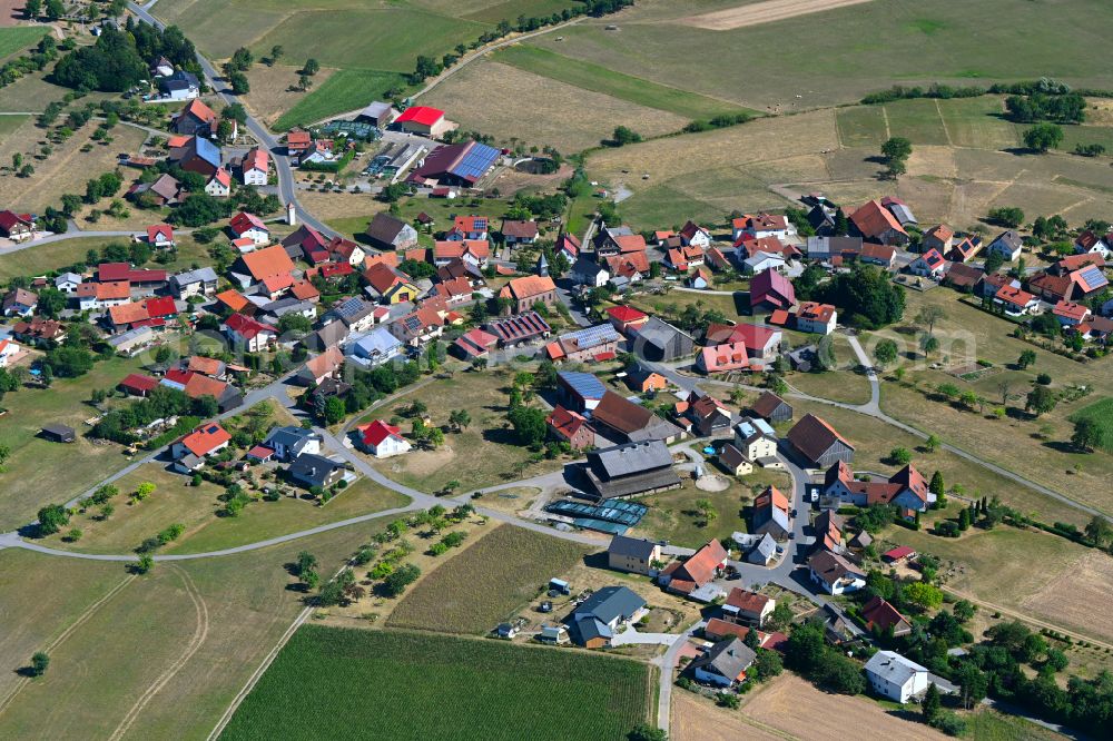 Aerial photograph Mudau - Town View of the streets and houses of the residential areas in Mudau in the state Baden-Wuerttemberg, Germany