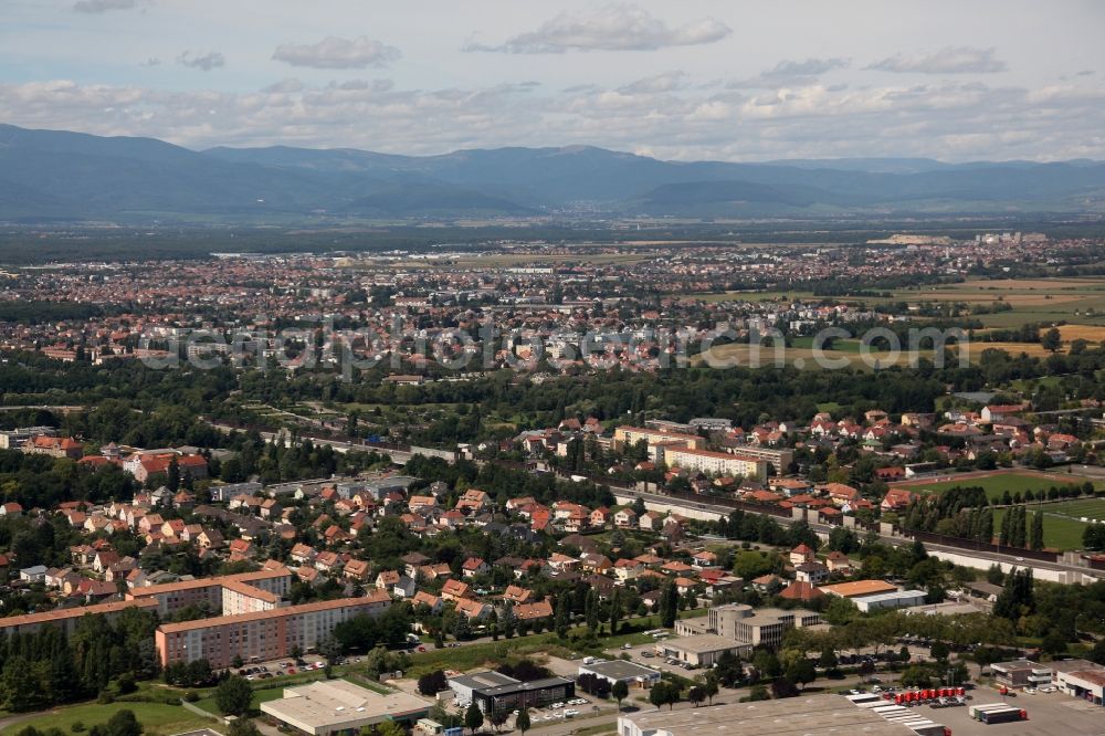 Mulhouse, Mülhausen from the bird's eye view: Town View from Mulhouse in Alsace in France