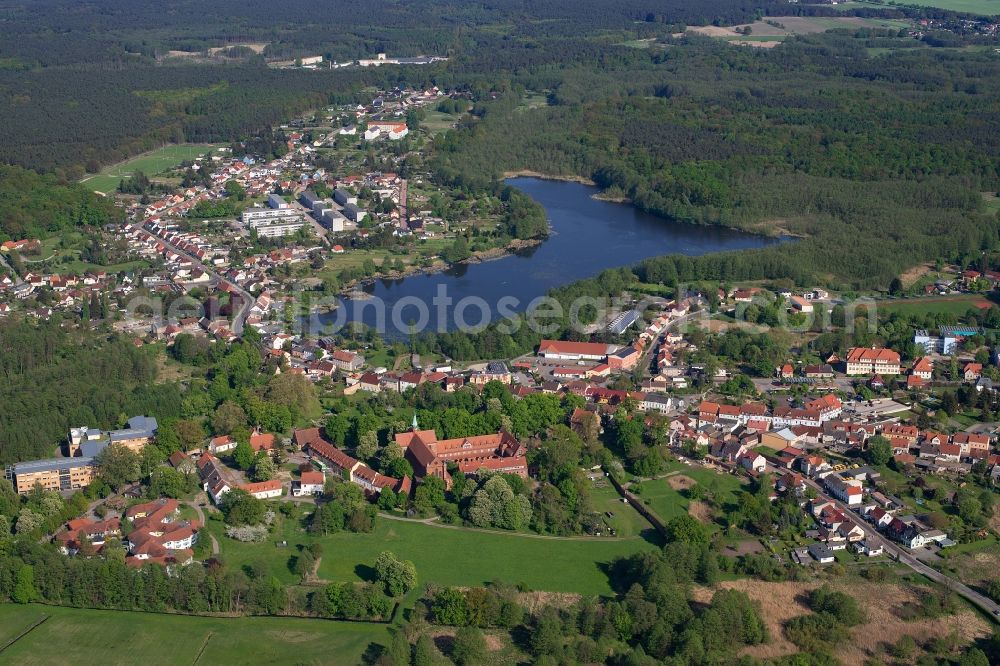 Netzen from above - Town View of the streets and houses of the residential areas in Netzen in the state Brandenburg, Germany