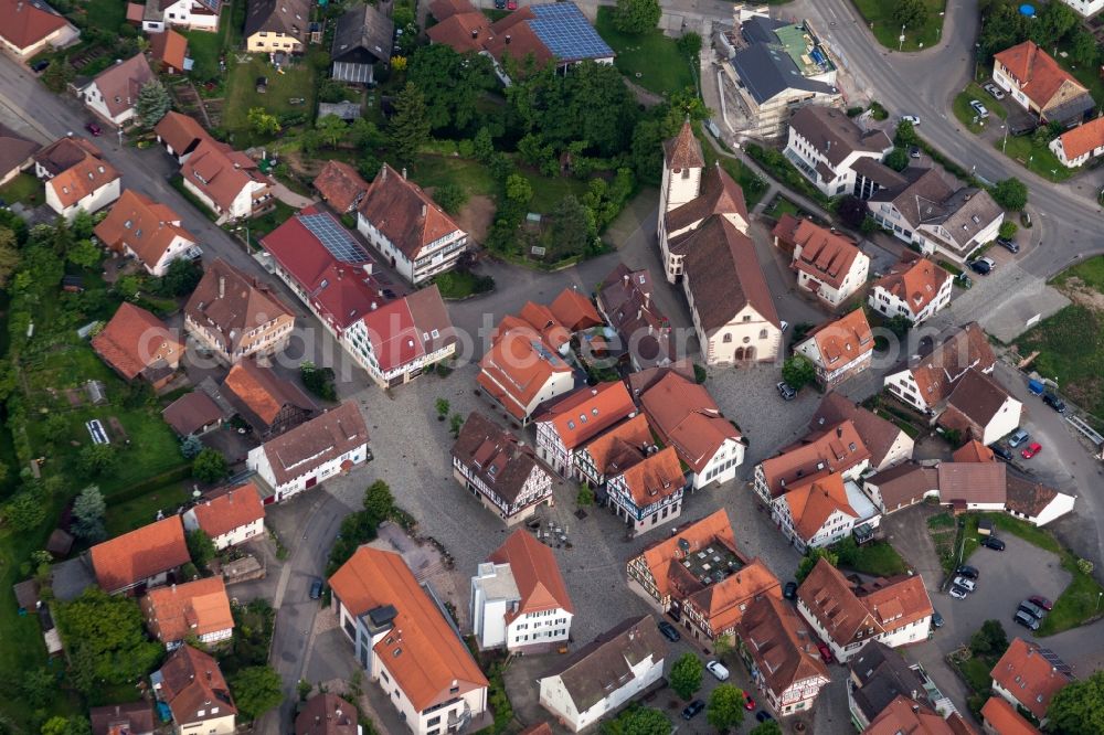 Aerial photograph Neubulach - Town View of the streets and houses of the residential areas in Neubulach in the state Baden-Wuerttemberg, Germany