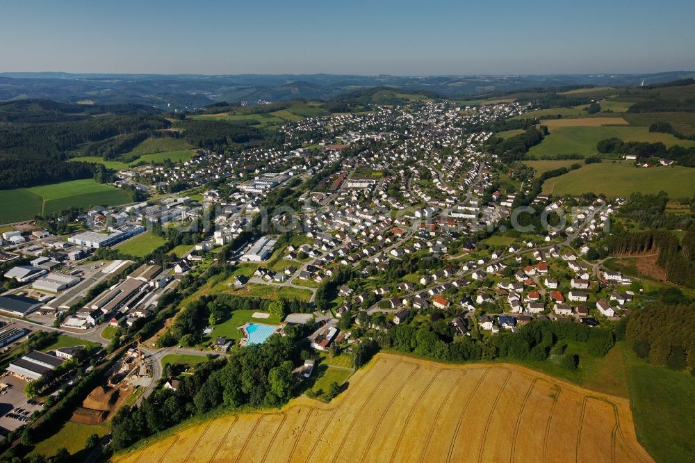 Neuenrade from above - Townscape of Neuenrade in Sauerland in North Rhine-Westphalia