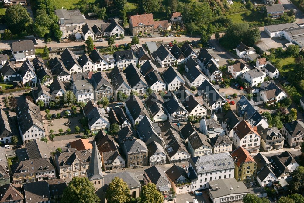 Neuenrade from above - Townscape of Neuenrade in Sauerland in North Rhine-Westphalia