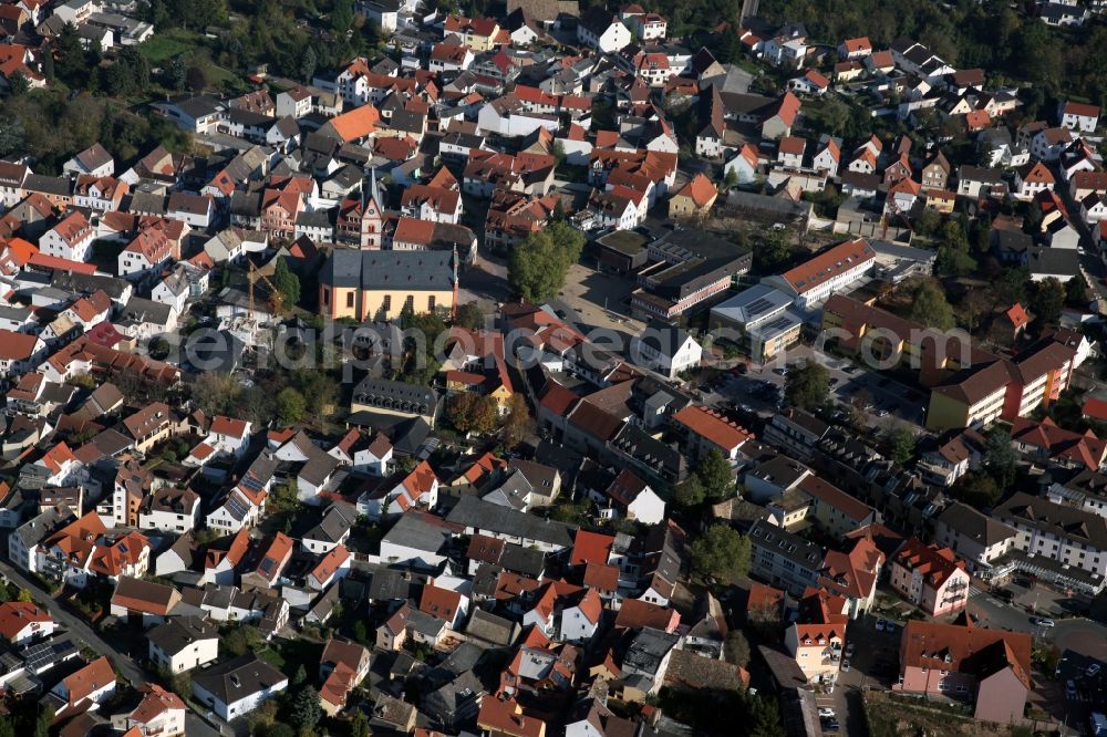 Aerial image Nieder-Olm - Local view of Nieder Olm in the state of Rhineland-Palatinate,