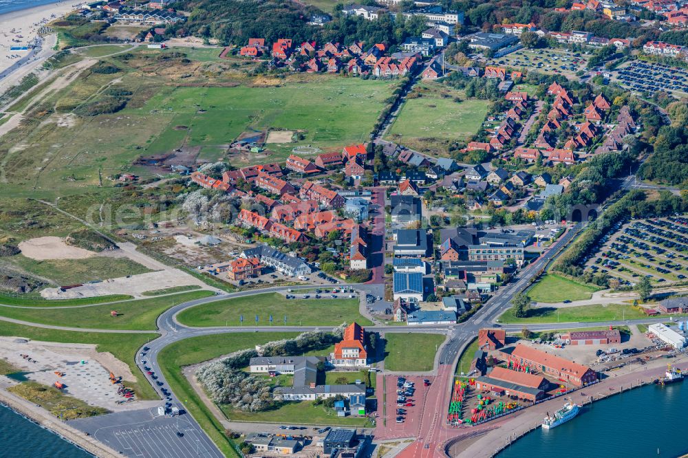 Norderney from above - Town view in Norderney in the state Lower Saxony, Germany