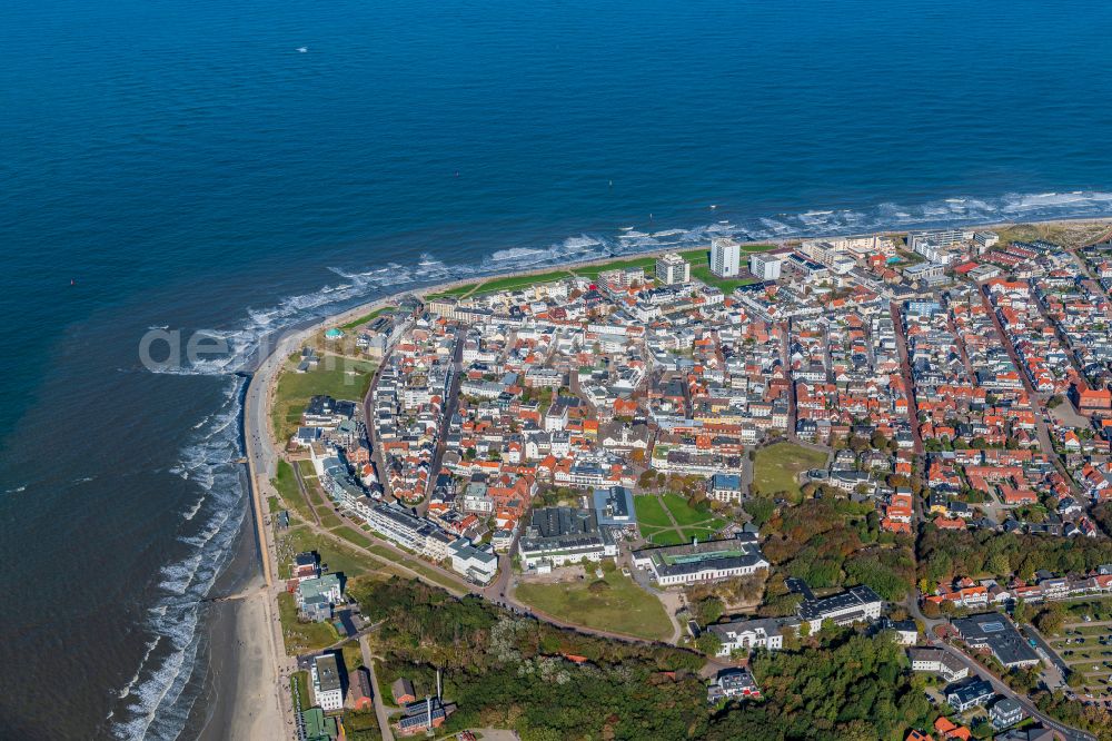 Norderney from above - View on village Norderney on Island Norderney in the state Lower Saxony