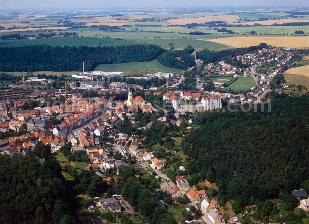 Aerial photograph Meissen - Town View of the streets and houses of the residential areas in Nossen in the state Saxony