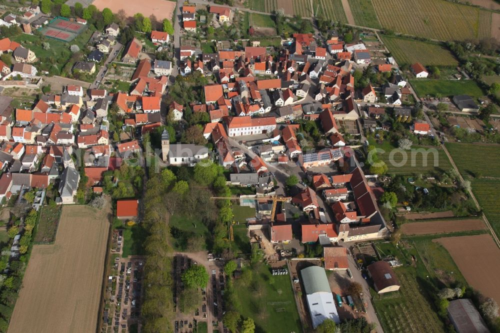 Aerial photograph Ober-Flörsheim - Local view of Ober-Flörsheim in the state of Rhineland-Palatinate