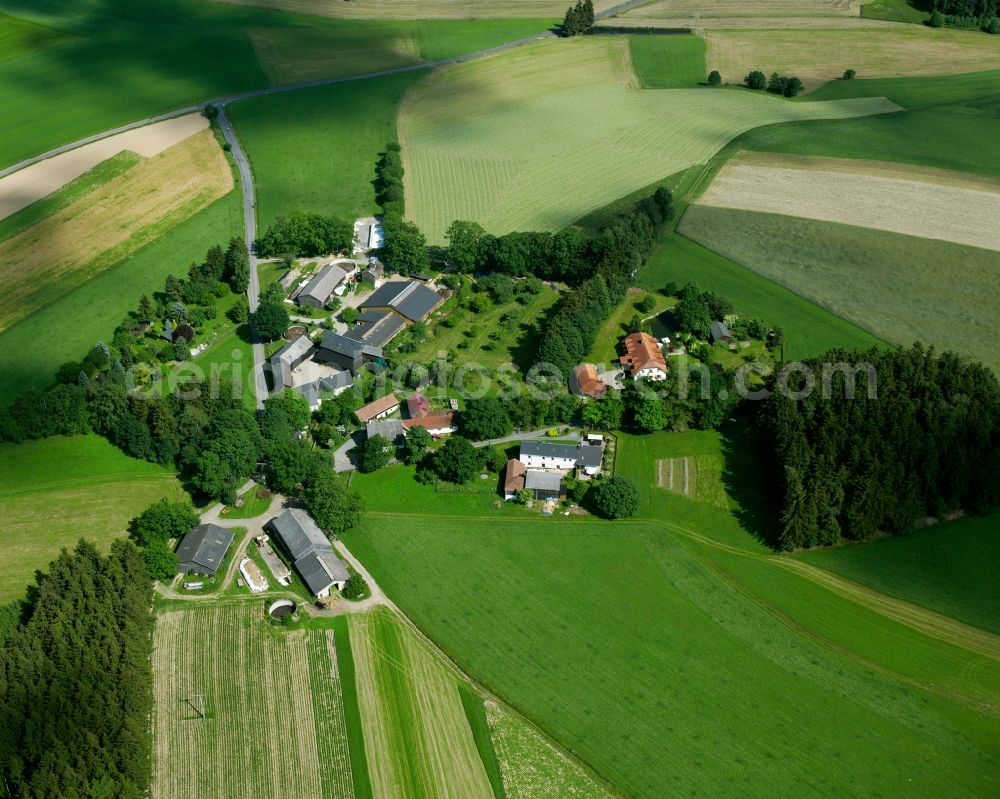 Oberkotzau from the bird's eye view: Town View of the streets and houses of the residential areas in the district Wustuben in Oberkotzau in the state Bavaria, Germany