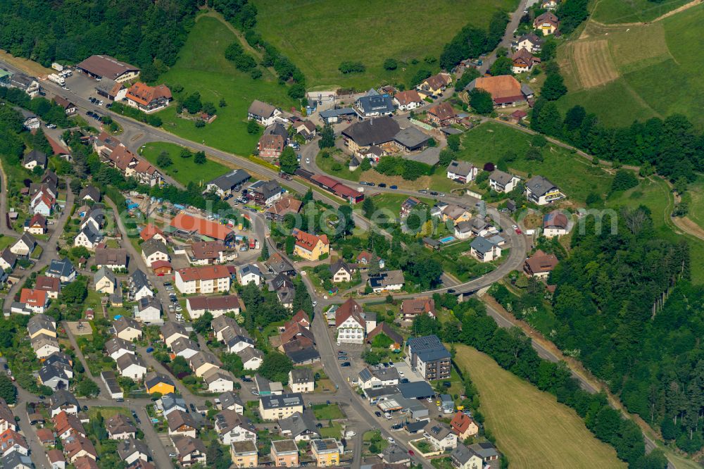 Oberried from the bird's eye view: Industrial estate and company settlement in Bruehl in Oberried in the state Baden-Wuerttemberg, Germany