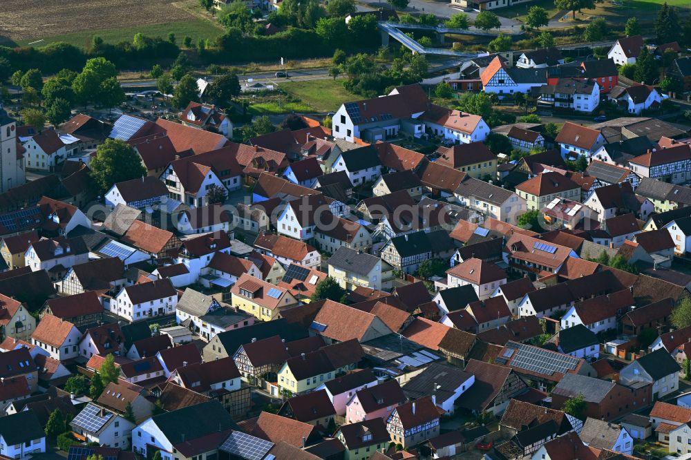 Aerial photograph Oberstreu - Town View of the streets and houses of the residential areas in Oberstreu in the state Bavaria, Germany