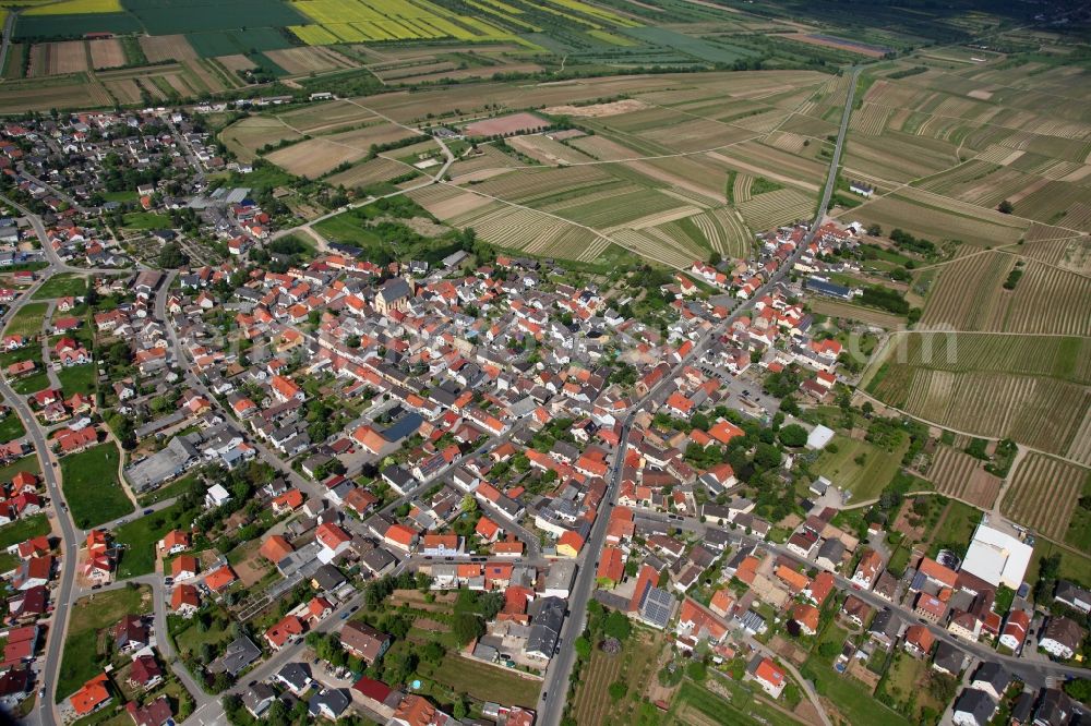 Ockenheim from above - Local view of Ockenheim in the state of Rhineland-Palatinate