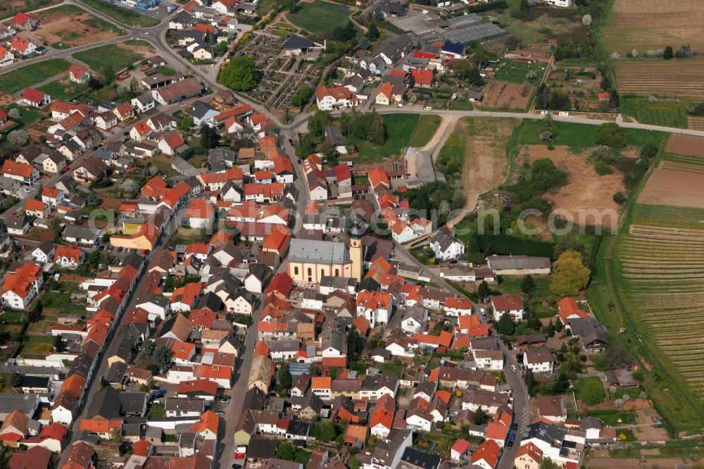 Ockenheim from above - ocal view of Ockenheim in the state of Rhineland-Palatinate