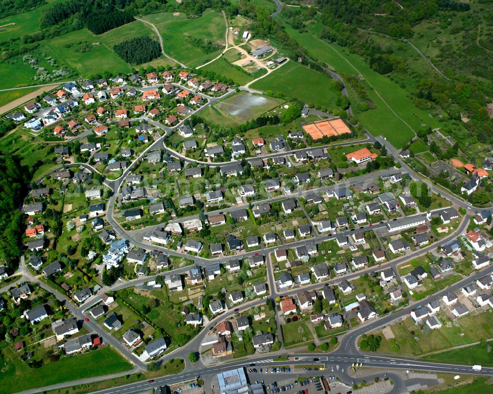 Aerial image Offenbach - Town View of the streets and houses of the residential areas in Offenbach in the state Hesse, Germany