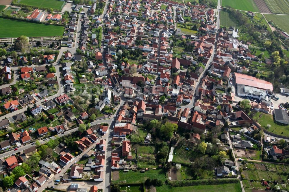 Offstein from the bird's eye view: Townscape Offstein im Wonnegau in the state of Rhineland-Palatinate